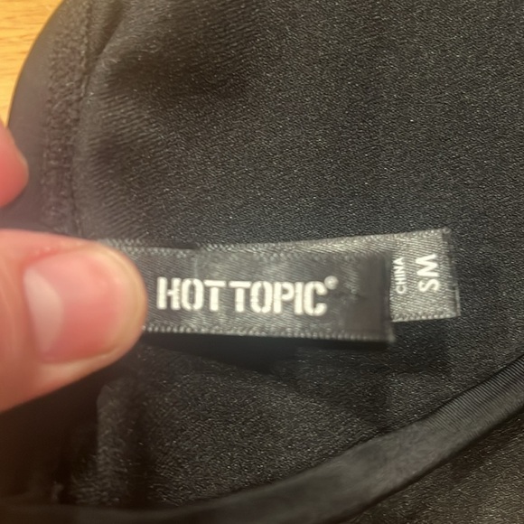 Hot Topic black skull spiderweb embroidered swim top size small . - Picture 3 of 7